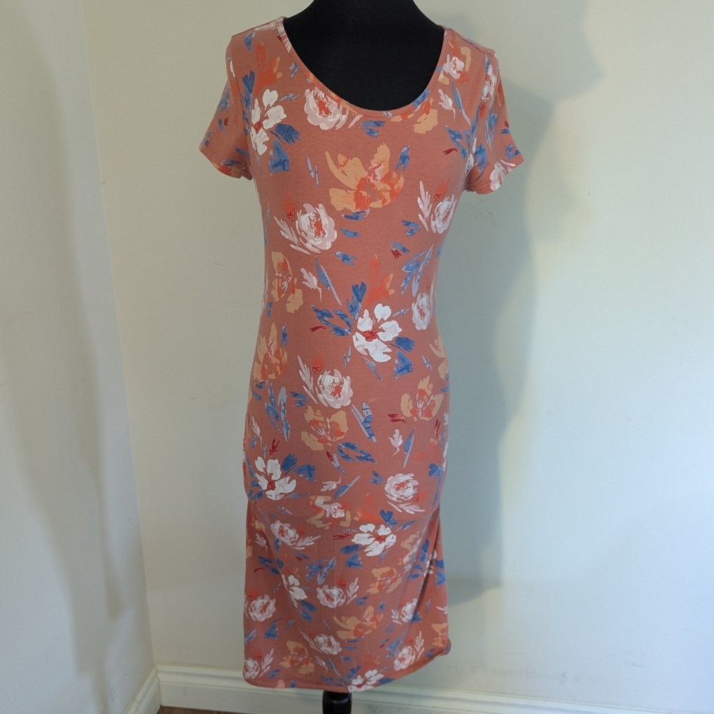 Isabel Maternity By Ingrid & Isabel Size M Floral Print Women's Dress Ruching